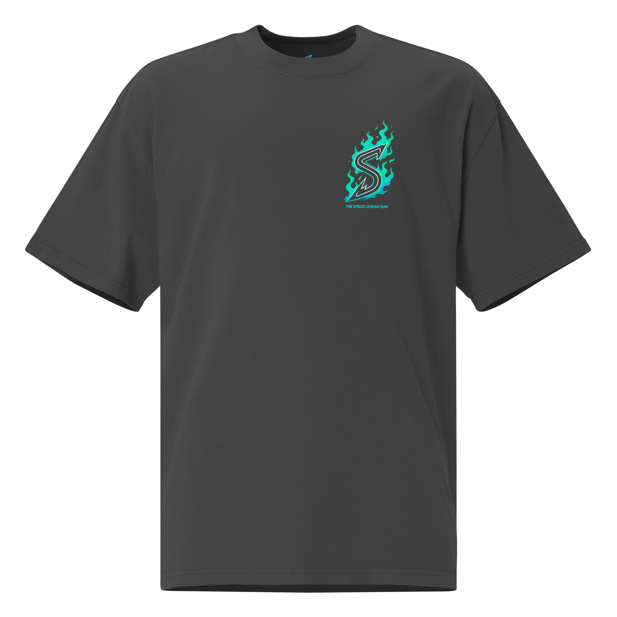 Flame T-Shirt - Faded Black – The Speed Operation