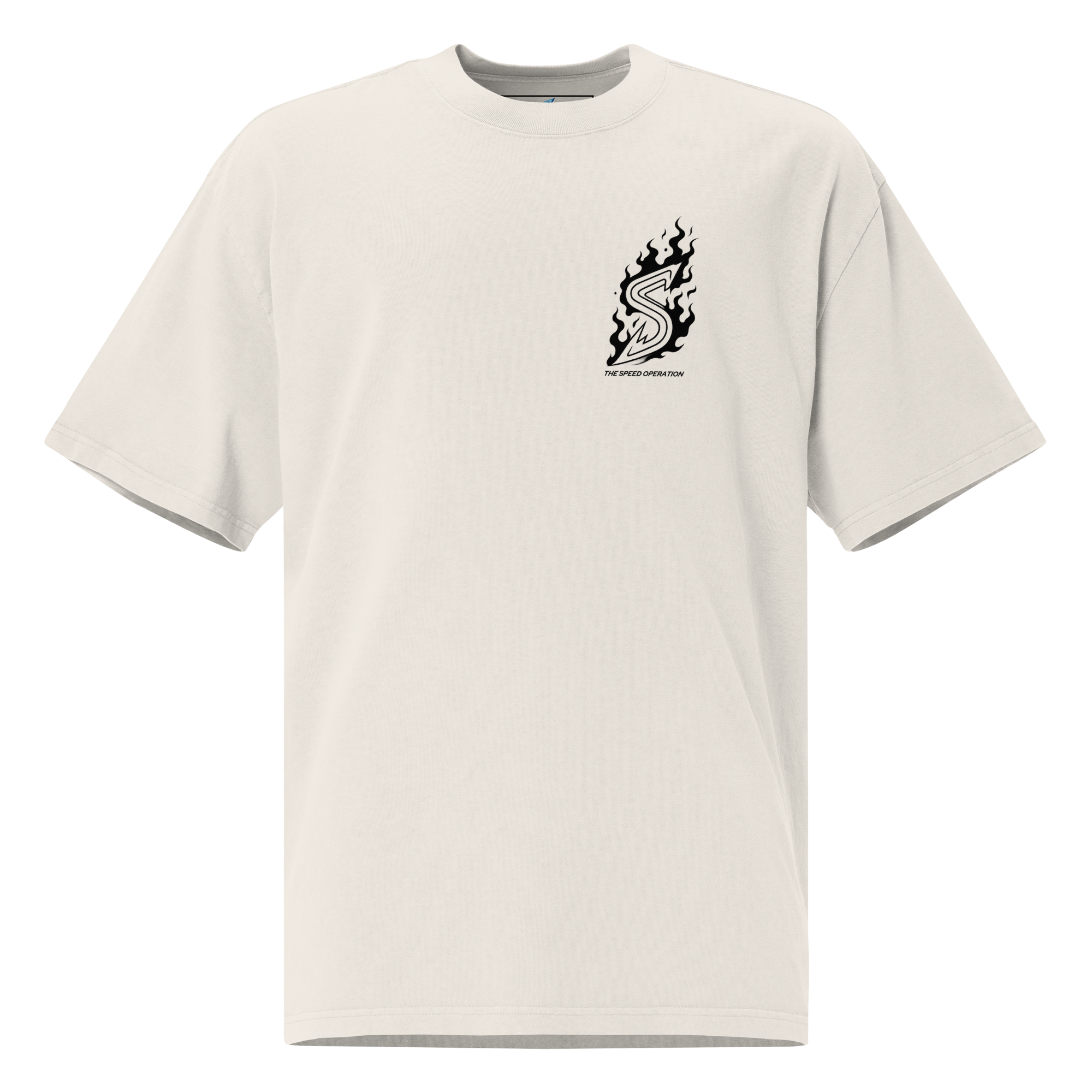 Flame T-Shirt - Faded Bone – The Speed Operation