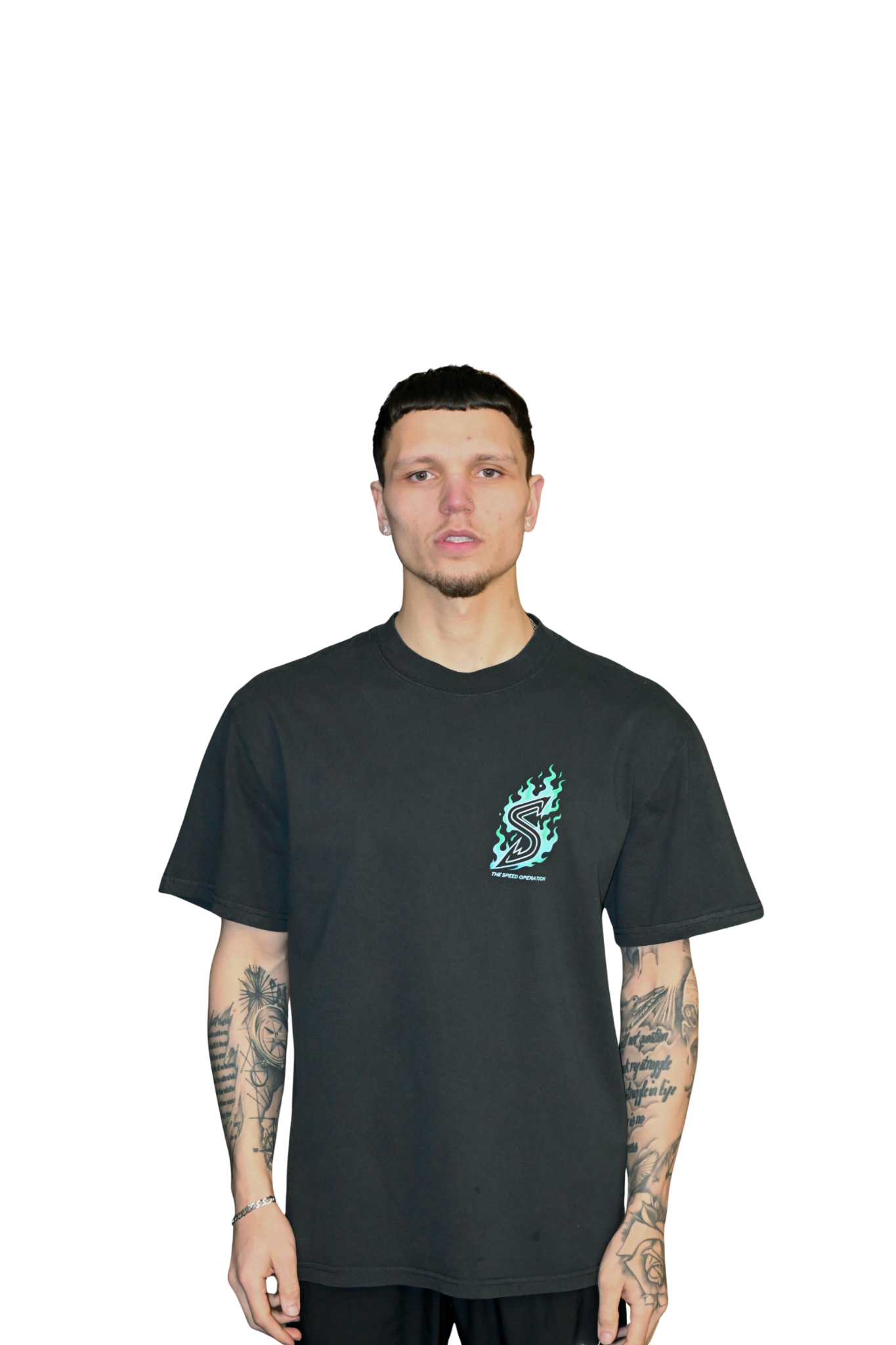 Flame T-Shirt - Faded Black