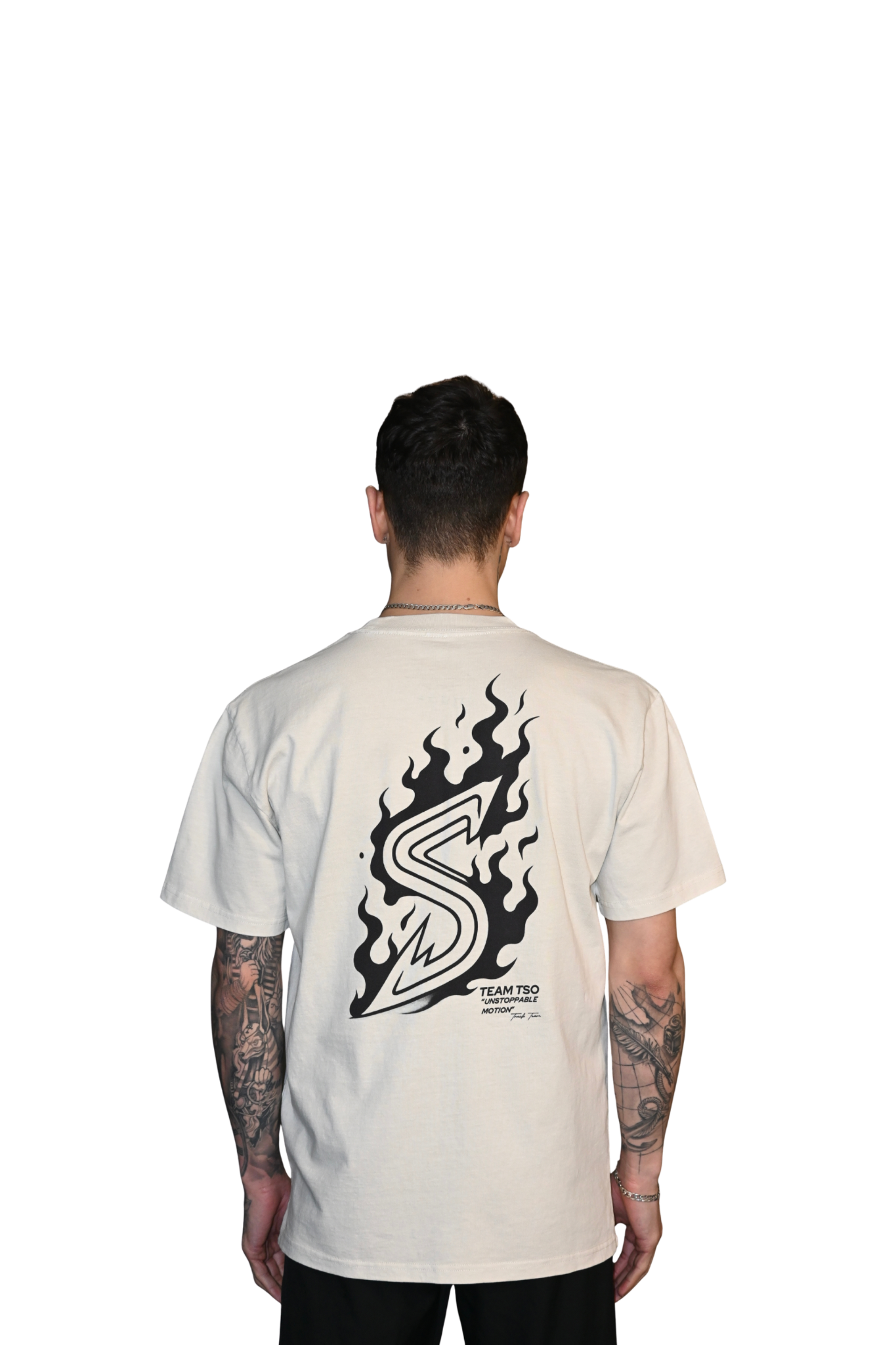 Flame T-Shirt - Faded Bone