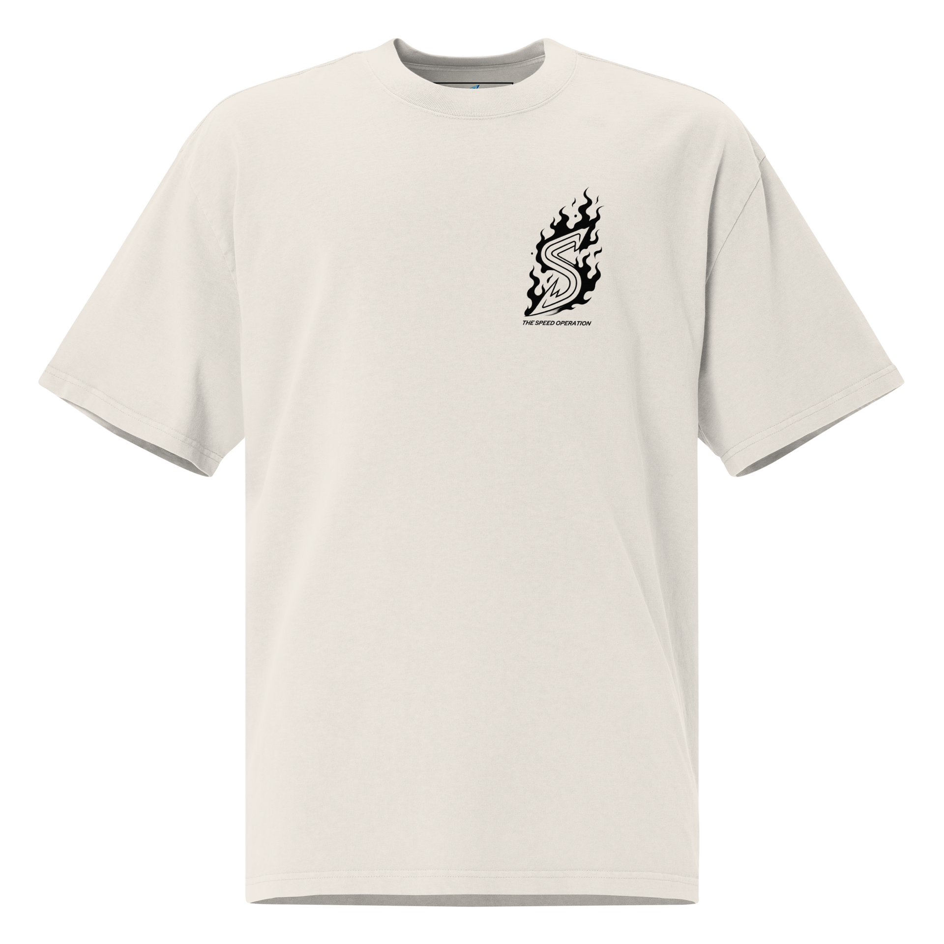 Flame T-Shirt - Faded Bone – The Speed Operation